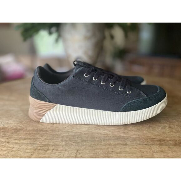 Sorel Kinetic Breakthru Venture Sneakers Black Canvas/Suede 8.5 US / 39.5 EU - Picture 2 of 7